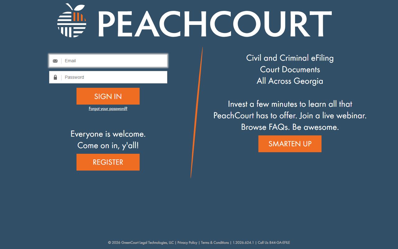 Bartow County criminal court records PeachCourt access page