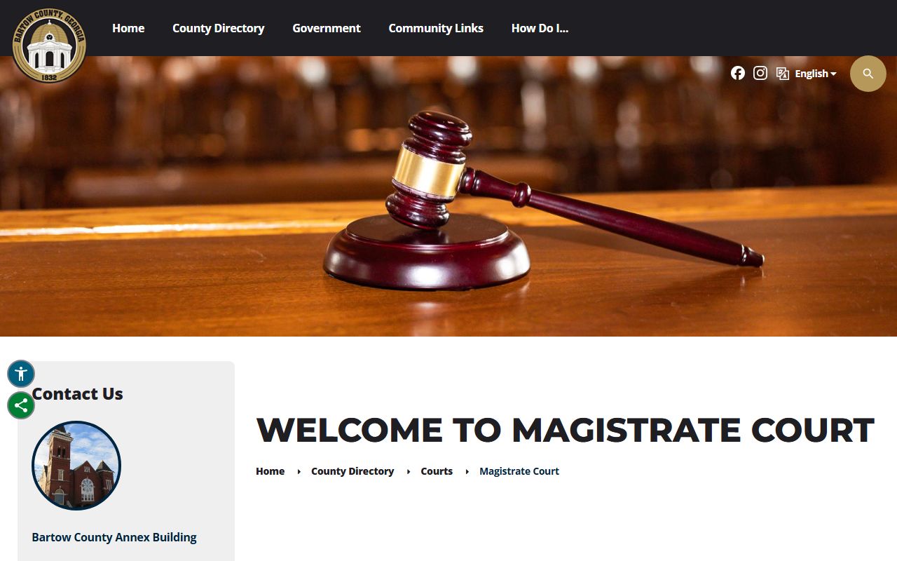 Bartow County court records Magistrate Court warrant and bond hearing source